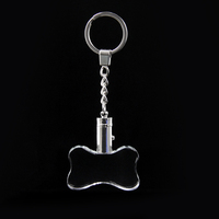 Llavero de Cristal con Forma de Hueso de Perro Grabado con Láser Xtool, Grabado de Fotos de Mascotas en el Interior, Recuerdos Personalizados