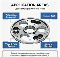 Plaque à bride métallique usinée CNC sur mesure KS pour une précision élevée, composant mécanique fraisé OEM/ODM personnalisé pour l'industrie