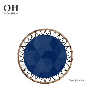 Assiette ronde en porcelaine fine Ohere Pineapple avec cadre en bambou, vaisselle pour cuisine occidentale, décoration d'intérieur, coffret cadeau - Product Image 4