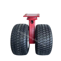 Roues pivotantes à double roue pneumatique en caoutchouc robuste de 16 pouces pour conteneurs de transport de marchandises