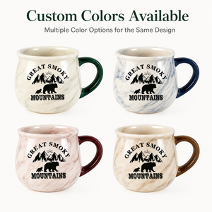 Tasse souvenir en céramique du Parc National des Grandes Montagnes Fumées d'Amérique, fabricant, usine, personnalisation OEM ODM - Product Image 2