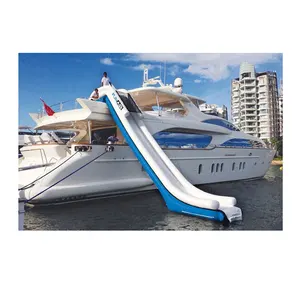 Personalizado água slider água jogar equipamentos Waterslide inflável doca slide para barco inflável iate slide