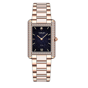 Custom Logo 24MM Luxury Women's Square Quartz <b>Watches</b> 316L Stainless Steel Case Genuine Leather Strap Classic Ladies Wrist <b>Watch</b> - Product Image 5