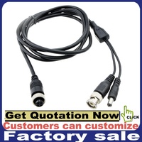 GX12 4pin AVIATION MACHO O HEMBRA Cables de tornillo conectar BNC RCA adaptador de cable de video para conectar cámaras de visión trasera del vehículo