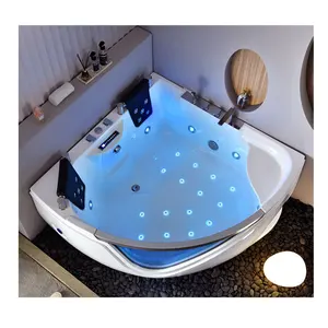 Hot sale adults eco-friendly luxury corner free standing acrylic bath tub mini size bathroom tubs massage Air bubble bathtub