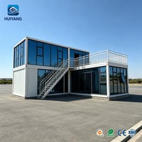Maison conteneur modulaire préfabriquée à double paroi vitrée pour bureaux conteneurs