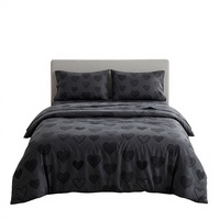 Ensemble de literie en microfibre douce 100% polyester, 4 pièces, housse de couette, drap, taie d'oreiller, moderne, toutes saisons, lavable, vente en gros