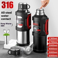 Bouteille isotherme classique pour voiture, maison et voyage en extérieur – Gourde thermos portable avec compartiment à glace
