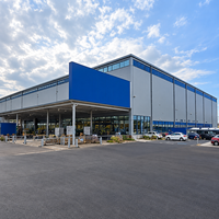 Atelier en acier structurel durable, panneaux composites isolés, entrepôt métallique à faible entretien, usine industrielle