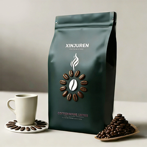 Bolsas de Café Personalizadas Reciclables de 12 oz, 5 LB, 250 g, 1 kg, con Fondo Plano, Válvula y Cierre, para Empacar Granos de Café - Product Image 1