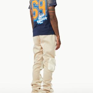 Pantalones Vaqueros Rectos Lvory para Hombre, Logotipo Personalizado, Frente Plano, Lavado de Color, Primavera, Ecológicos, Transpirables, Pantalones Cargo Lisos - Product Image 5