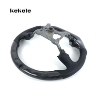 Volante de Fibra de Carbono para Ford Mustang con Elegante Franja Superior de Carreras, Compatible con Mustang F150 1994-2003 2004, Personalizable