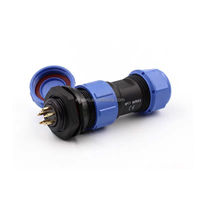 Connecteur étanche fileté mâle/femelle en nylon SP13 SP17 SP21 SP29, 2 à 16 cœurs, fiche aviation IP68, contacts en cuivre plaqué or