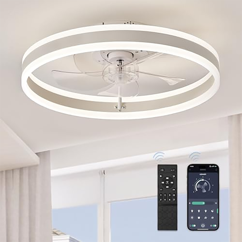 19.7 inch 3 color morden Led living room indor fancy ceiling fan lamp with lights,light and air fan