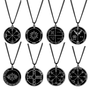 Accessoire de gravure Laser noir fait à la main, en acier inoxydable, <span class=keywords><strong>44</strong></span> piéces, sceau de pitree Mars, Mercury, Saturn, soleil, vénus, Talisman - Product Image 1