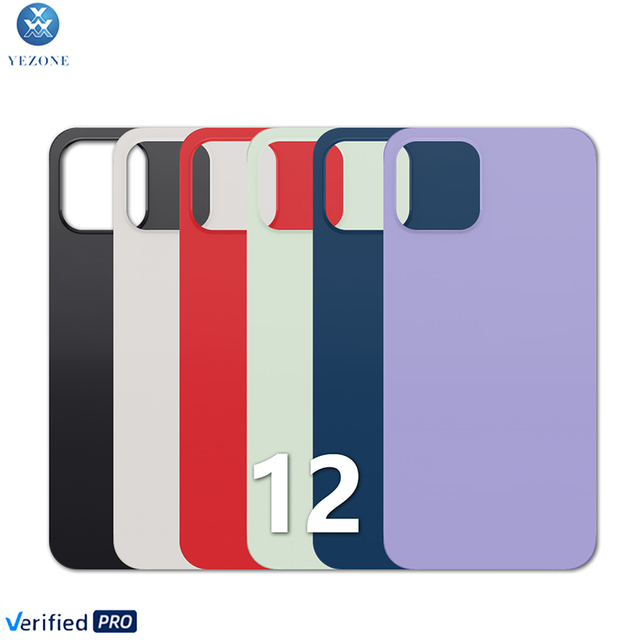 Back Glass for iPhone 12 Housing Battery Cover Rear Housing Door Panel Case for iPhone 12 Back Glass Battery Cover Replace