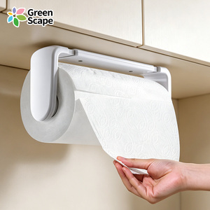 Porte-serviettes en papier réglable pour cuisine, à fixer au mur sous l'<span class=keywords><strong>armoire</strong></span>, distributeur multifonctionnel de rouleaux de papier pour le rangement de la cuisine - Product Image 1