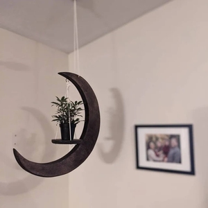 Étagères de jardinière murales flottantes suspendues support de jardinière support de <span class=keywords><strong>plante</strong></span> lune support d'affichage de Base de Vase <span class=keywords><strong>en</strong></span> <span class=keywords><strong>bois</strong></span> pour la décoration intérieure - Product Image 5