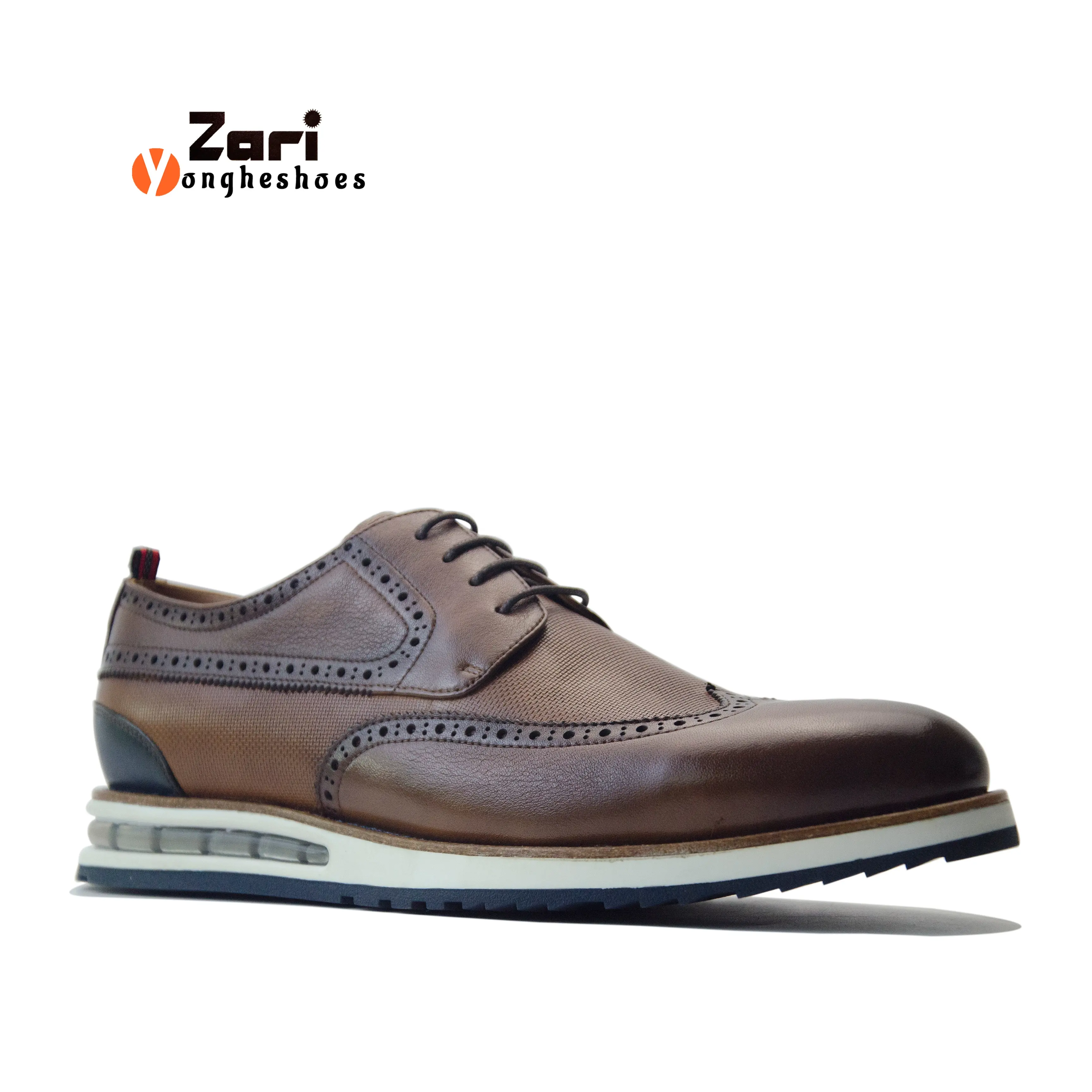 Zari Manufacturer Latest Luxury Custom Platform Sneakers Office Wedding Wear Leather Casual Dress Men's Shoes