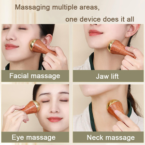 Masseur facial Kansa Wand populaire 2025, outil ayurvédique en cuivre Gua Sha avec fonction musicale pour la détoxification et la relaxation profonde - Product Image 5