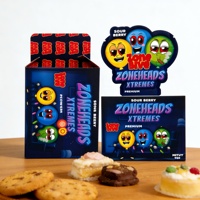 Boîte distributrice de sachets en carton avec logo personnalisé, sachets en mylar épais, emballage de boîte de 3,5, holographique mat, 3,5 sachets et boîte