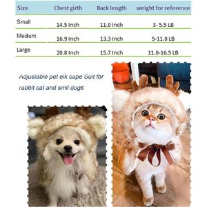 Disfraz de Reno Navideño para Cachorro, Capa de Piel Sintética para Perro Pequeño con Astas, Ropa Decorativa para Mascotas para Navidad - Product Image 5