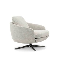 Einzels ofa stuhl im italienischen Stil Luxus-Lazy-Stuhl aus echtem Leder für Balkon/Wohnzimmer Custom Fabric Light Home Leisure Chair