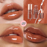 Gloss à lèvres effet miroir hydratant et repulpant, non collant, lisse, léger, brillant, pour marque privée