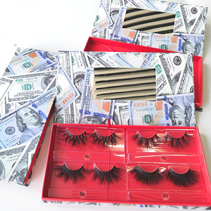 mink lashes3d wholesale vendor 25mm real siberian eyelashes lashes book lash money box package - Product Image 2