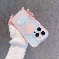 Coque de téléphone portable INS Dyeing Love en TPU pour iPhone 14 12 15 17 18 Pro Max, coque 2-en-1 à changement de couleur, protection arrière