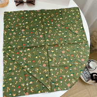 Op maat gemaakte digitale print Boho bloemen katoenen vierkante bandana sjaal, wasbaar, zacht materiaal voor volwassenen, mode, huisdieren, cadeaus, Boho huisdecoratie