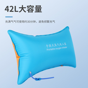 Inhalateur d'oxygène portable 42L bicolore bleu et orange pour usage domestique, personnes âgées et femmes enceintes - Product Image 3