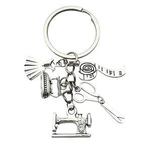 Ciseaux de couture, ruban à mesurer, porte-clés <span class=keywords><strong>jupe</strong></span> de ballet, accessoires de pendentif, chaîne de téléphone <span class=keywords><strong>DIY</strong></span>, pendentif <span class=keywords><strong>portefeuille</strong></span> - Product Image 1