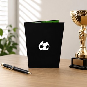 3D Soccer Pop Up Greeting <b>Card</b> Handmade Paper <b>Card</b> Custom Design Football Theme <b>Gift</b> <b>Card</b> - Product Image 5