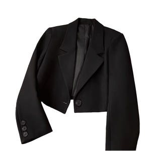 2025 primavera autunno <span class=keywords><strong>verde</strong></span> smeraldo Blazer da <span class=keywords><strong>donna</strong></span> taglia piccola abito per tutte le stagioni per ragazze - Product Image 4