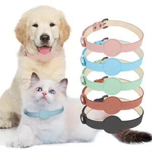 Customized logo dog collar pet collar new pet PU ultra-fine fiber dog positioning GPS tracker collar