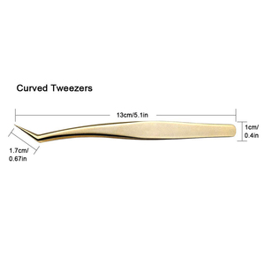 Pinces à cils de qualité supérieure pour extensions de cils, volume russe, en acier inoxydable, disponibles dans toutes les couleurs - Product Image 3