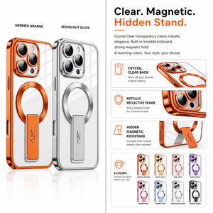 Funda Magnética con Soporte para <span class=keywords><strong>iPhone</strong></span> 17 16 15 14 13 12 <span class=keywords><strong>11</strong></span>, TPU y PC, Antigolpes, Delgada, Antipolvo, Protectora - Product Image 6