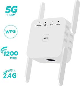 Repetidor WiFi de 5Ghz, extensor Wifi inalámbrico, amplificador Wi-Fi de 1200Mbps, amplificador de señal Wi Fi de largo alcance 802.11N, repetidor Wifi de 2,4G - Product Image 1