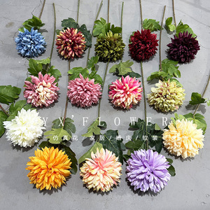 Fleurs artificielles en soie de chrysanthème Yixuan, bouquets décoratifs pour mariage, arrangements au sol - Product Image 2