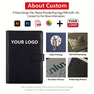 <b>A5</b> A6 Refillable 6-Hole 6-<b>Ring</b> Loose-Leaf Hardcover Leather Budget Planner Cover Cash Organizer Journal Gift - Product Image 2