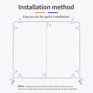 10ft 20ft Draagbare Op maat gemaakte beursstand met achtergrondbanner van spanstof, UV-bestendig & duurzaam voor evenementen - Product Image 4