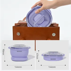 OEM Atacado Silicone Wax Bowl Cabelo Remoção Profissional Feijão De Cera Dura Derreter Aquecedor Para Mão E Pés