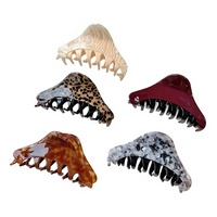 Pince à cheveux requin élégante de haute qualité, style coréen, en acétate double couche, fait main, pour chignon, avec couleurs assorties