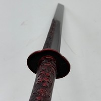 Espada Guerrero Roja Popular de 101 cm y 1.95 kg con Espada Tang Atornillada al Dorso de la Hoja para Colección de Cosplay