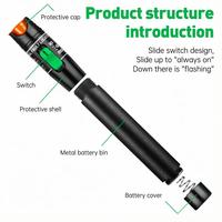Stylo localisateur visuel de défauts de fibre optique à faible fuite laser pour la résolution des problèmes de câbles optiques industriels en usine et atelier