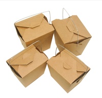 Kontainer Makanan Sekali Pakai Grosir, Wadah Mie Kraft Bebas PFAS, Anti Bocor, Dasar Bulat, Untuk Bawa Pulang, Ramen, Pasta, Sup, OEM, Grosir