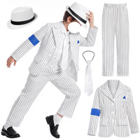 Costume de cosplay pour enfants Michael Jackson, pantalon brillant de star de la danse, années 80 et 90, tenues de scène pour garçons, ensemble de vêtements pour enfants