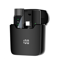S16 2,4G Kabelloses Omnidirektionales Kondensator-Lavalier-Ansteckmikrofon mit Geräuschunterdrückung, LED-Beleuchtung und Leichtem Clip