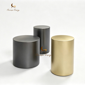 Modern Design Living Room Luxury <b>Side</b> <b>Table</b> 3 Piece Coffee Set Metal <b>Gold</b> - Product Image 3